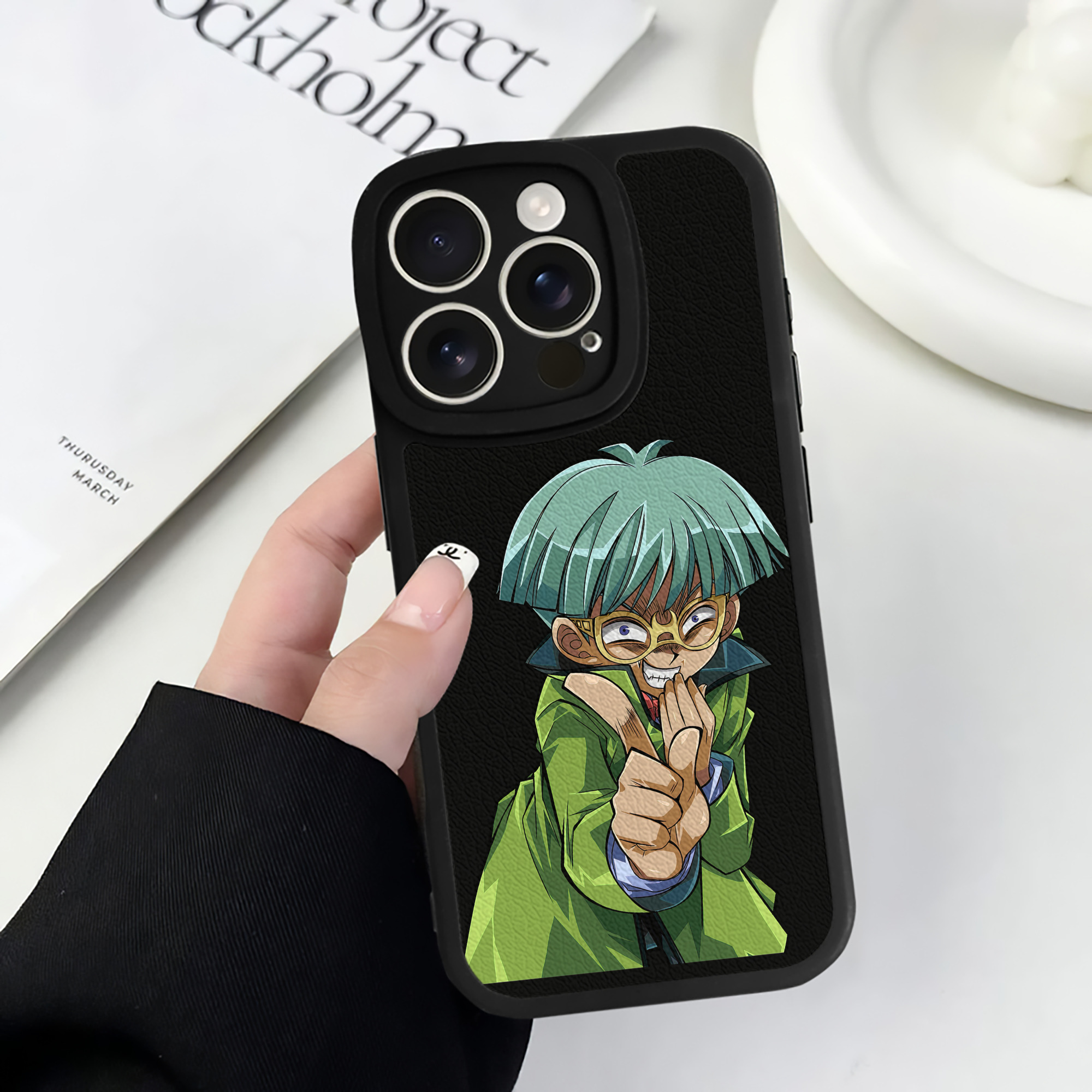 （画像用） 遊☆戯☆王 Yu-Gi-Oh! 【iPhone 16シリーズ対応】シリコンスマホケース（レザー調） 材質：シリコン